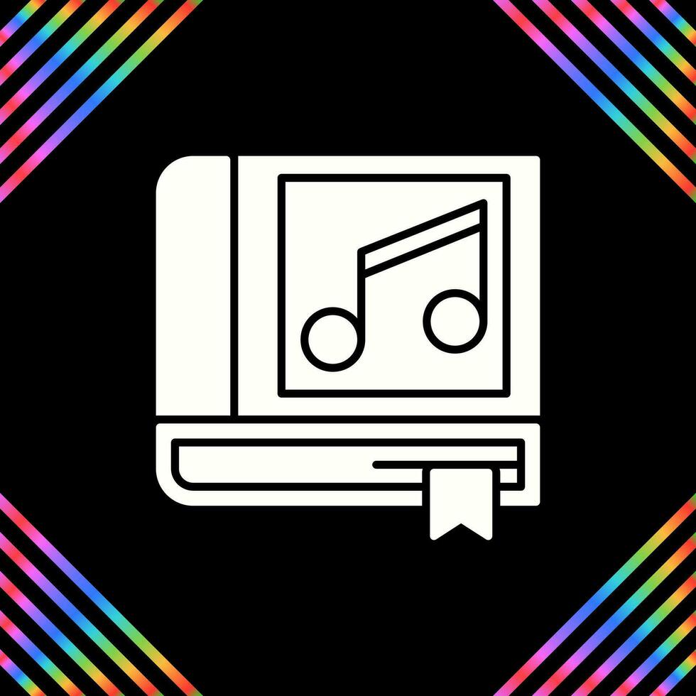 icono de vector de libro de música