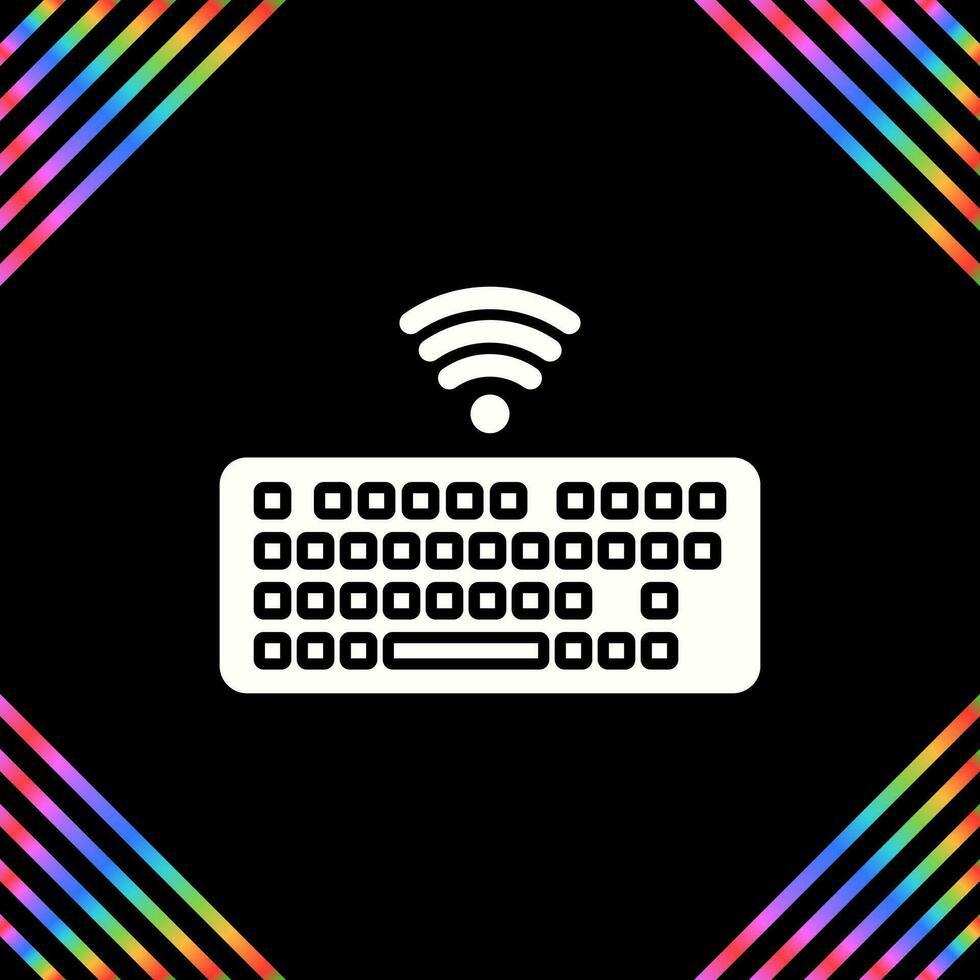 Wireless Keyboard Vector Icon