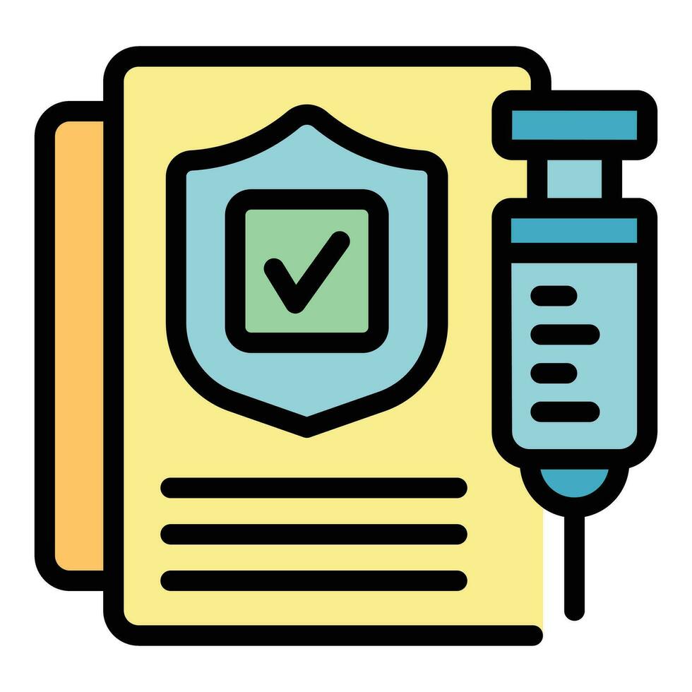 Syringe lab icon vector flat