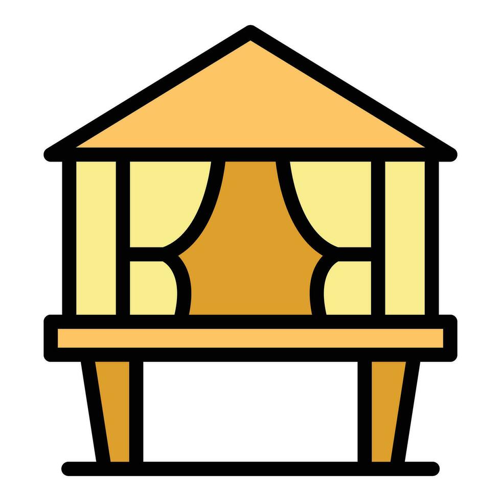 Cabin icon vector flat