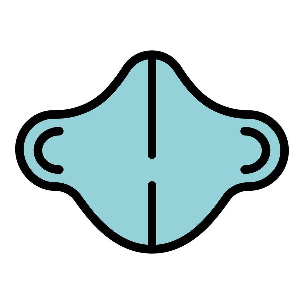 Face mask icon vector flat