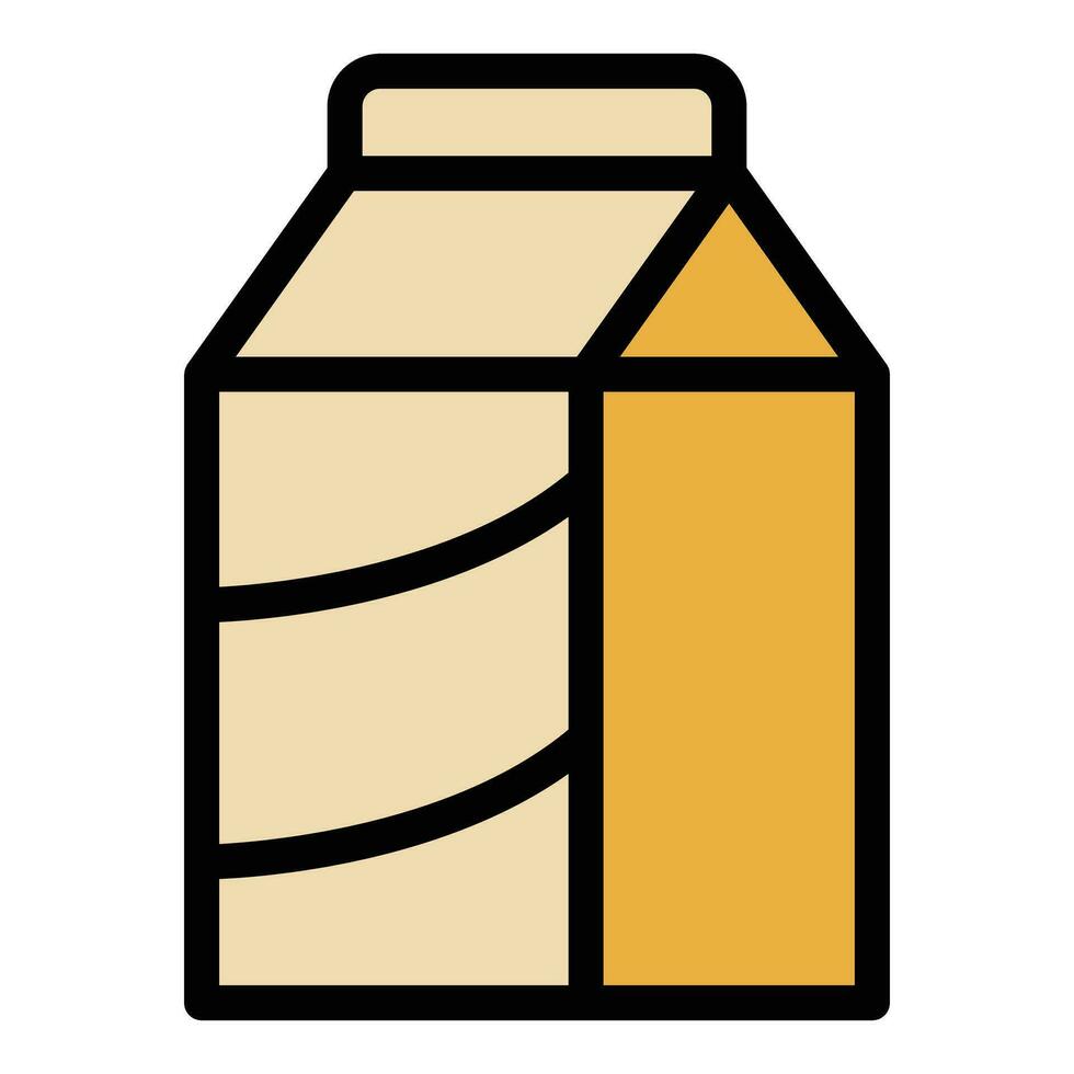 soja tetrapack Leche icono vector plano