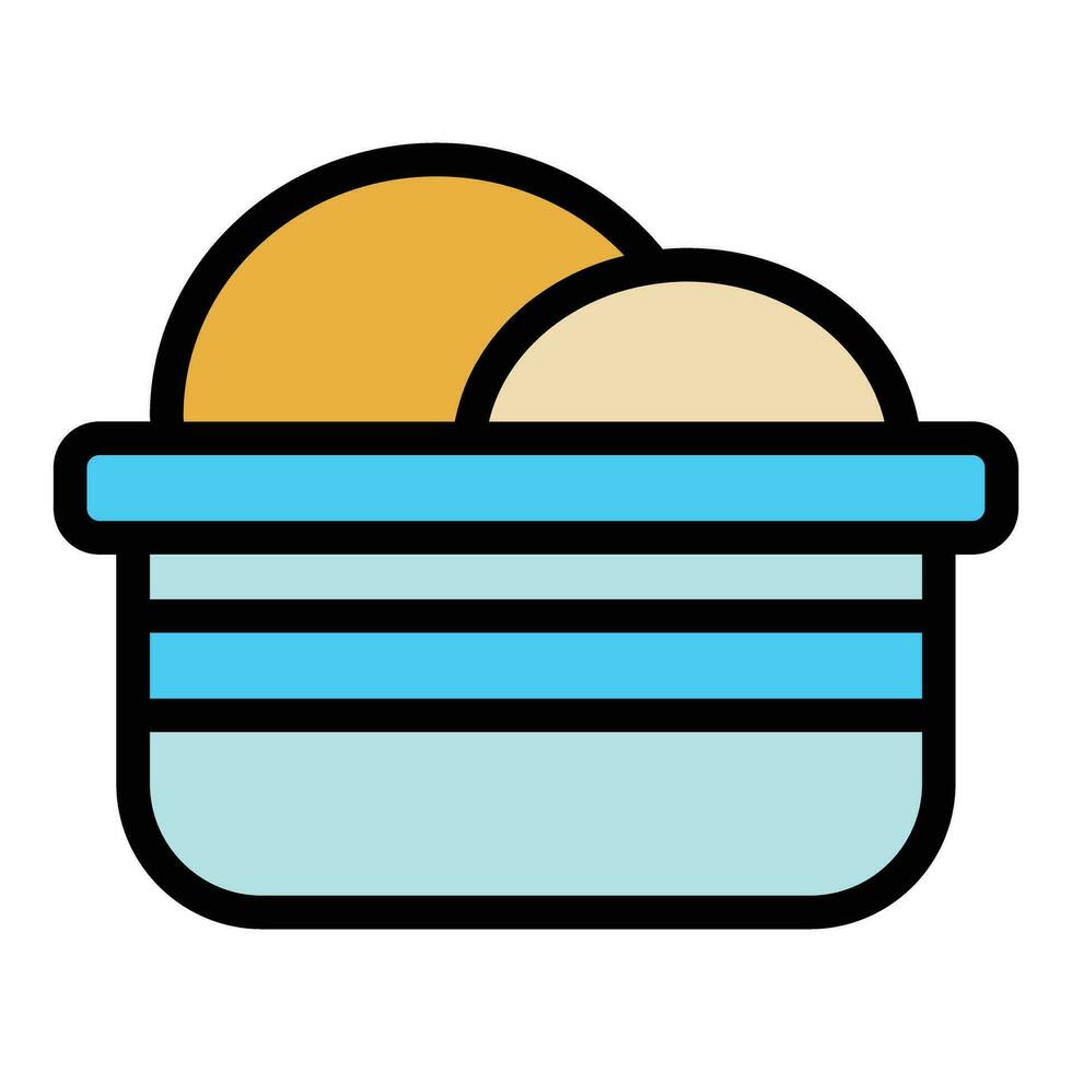 Soy bread icon vector flat