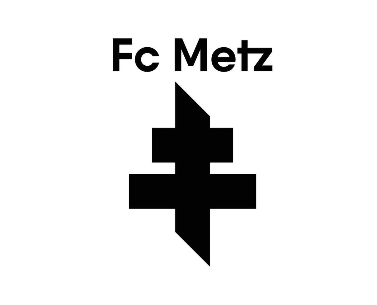 fc metz club símbolo logo negro liga 1 fútbol americano francés resumen diseño vector ilustración