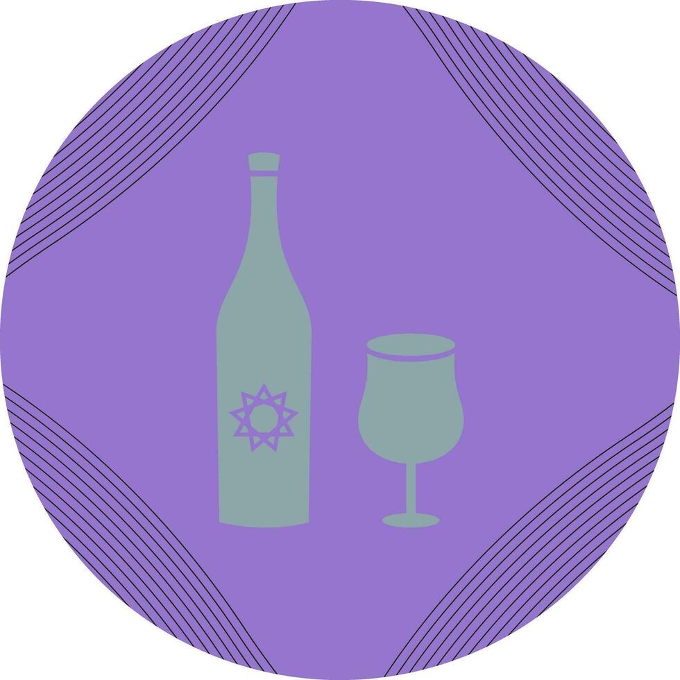 copa y vino vector icono