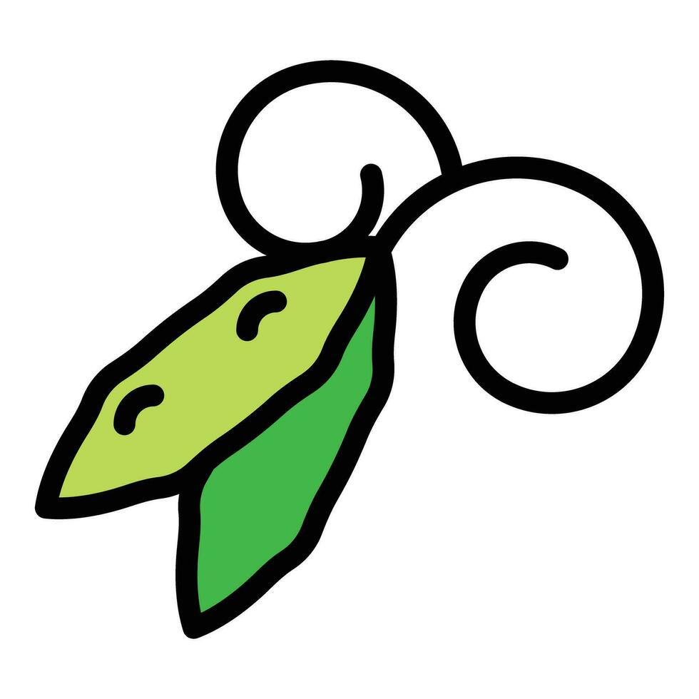 soja vegetal icono vector plano