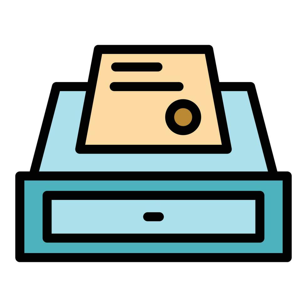 Cash deck icon vector flat
