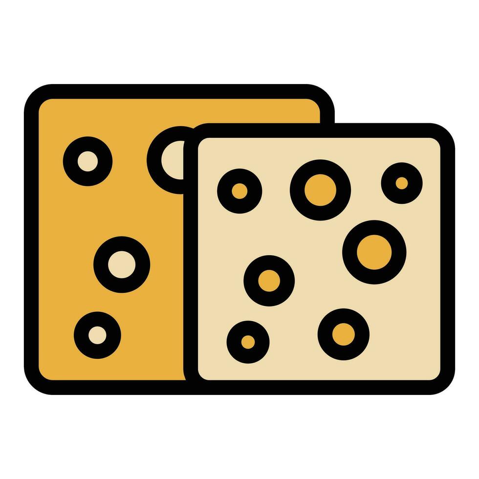 Soy cheese icon vector flat