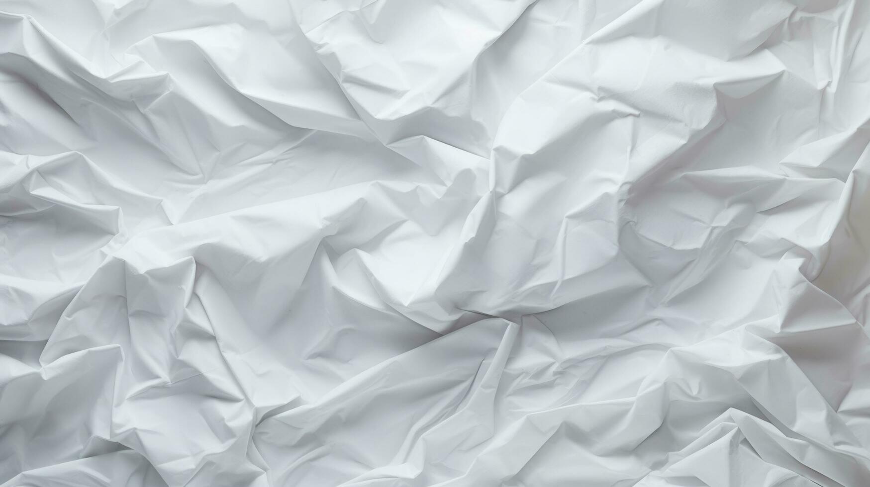 Closeup of white crumpled paper, light gray luxury texture abstract background, Ai Generative. photo