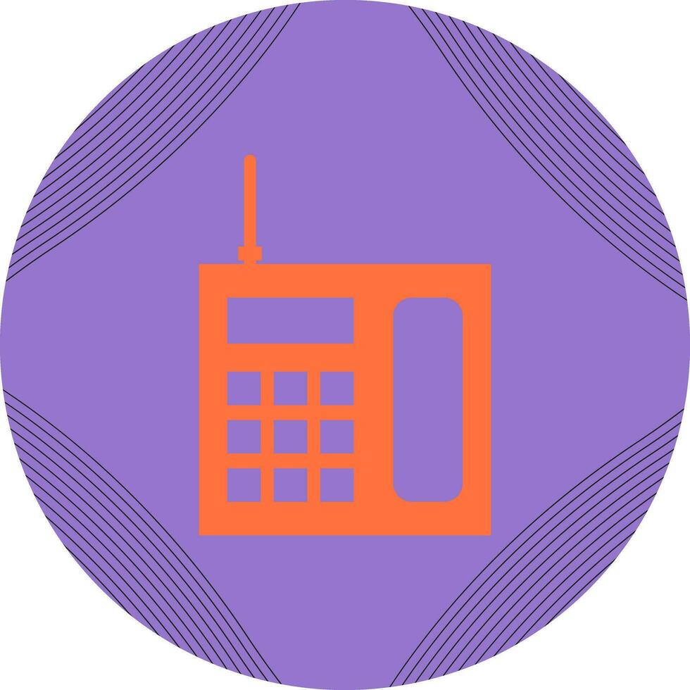 icono de vector de teléfono fijo inalámbrico