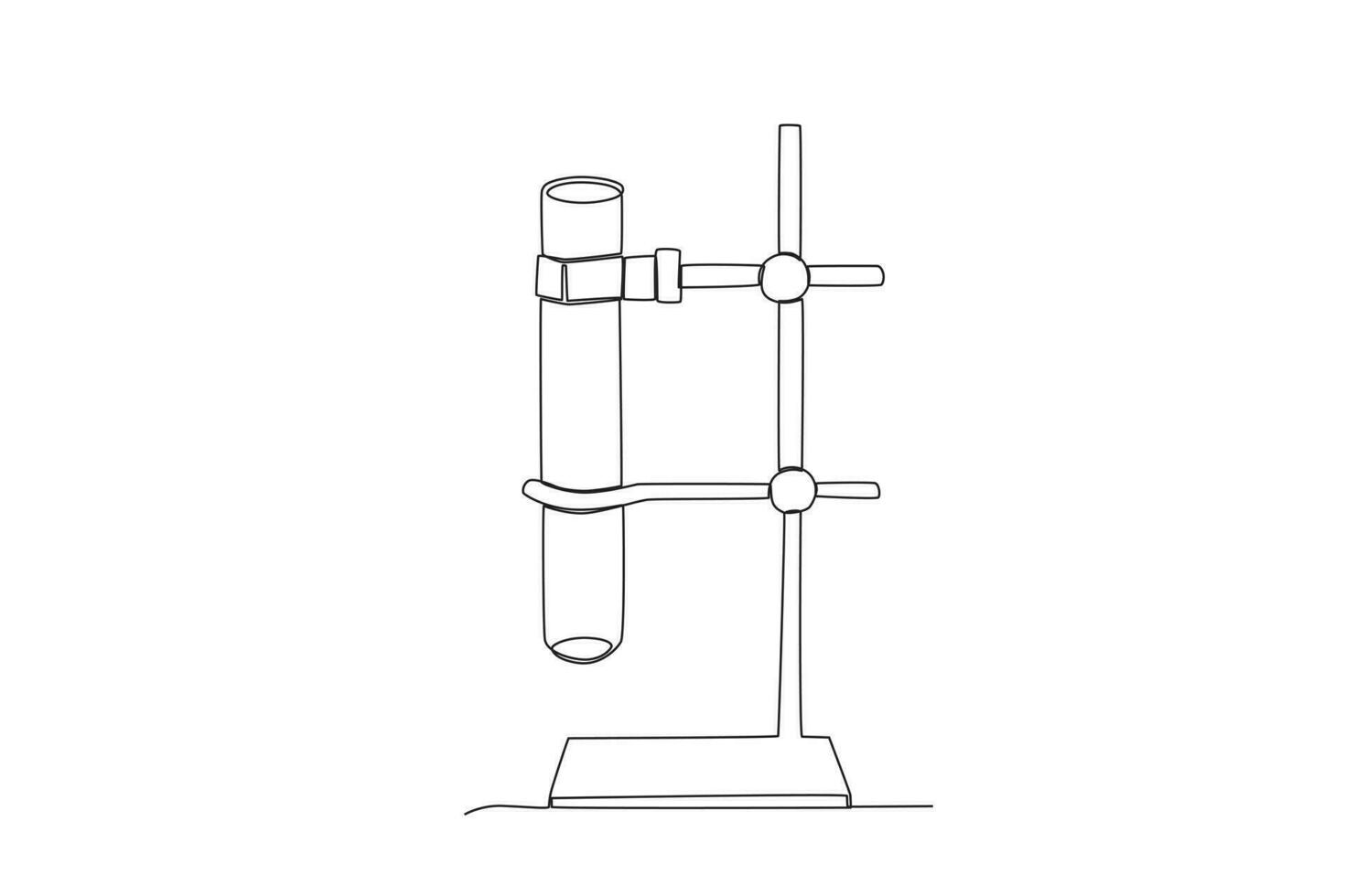 A test tube and clamp vector