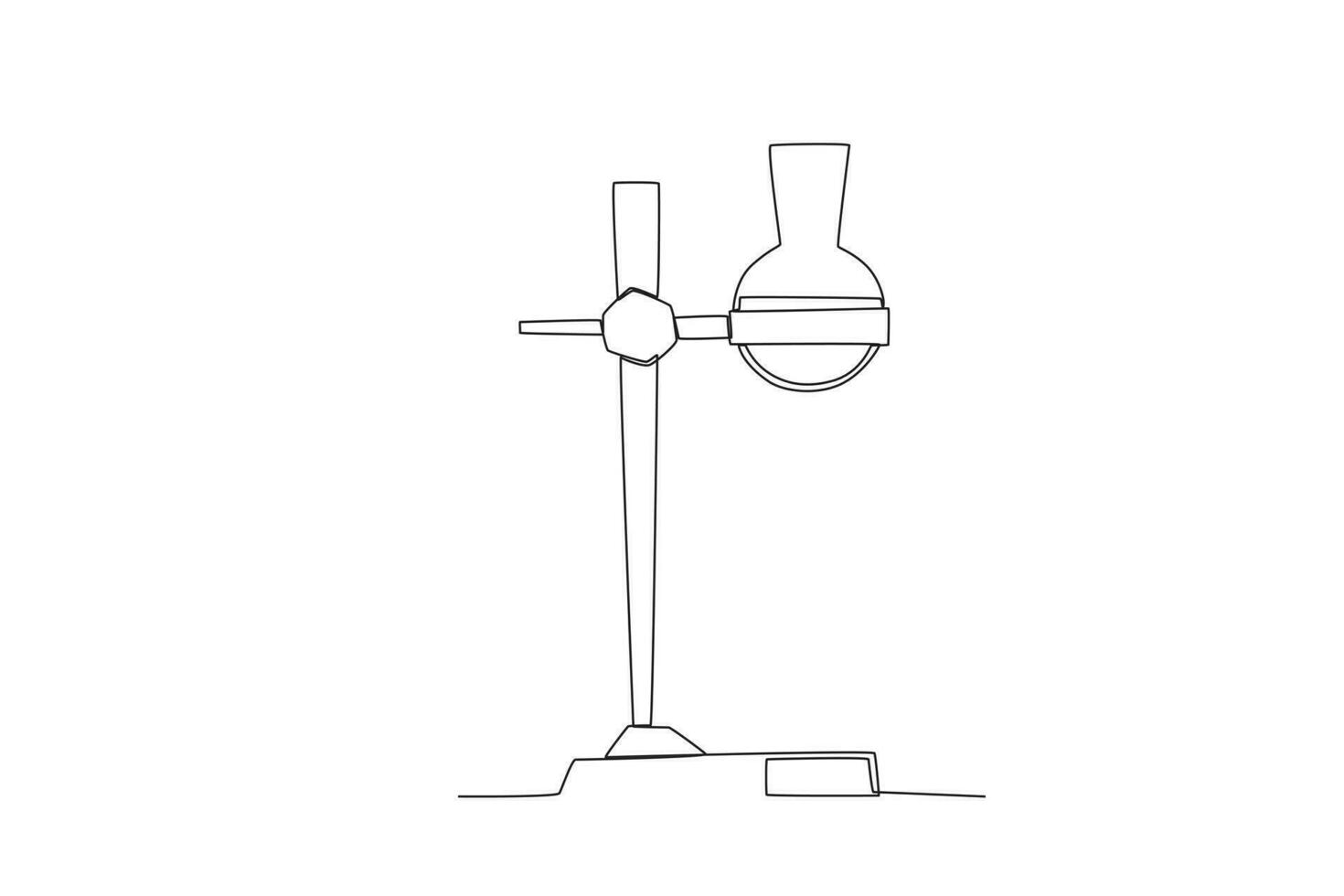 un volumétrico matraz en el abrazadera vector