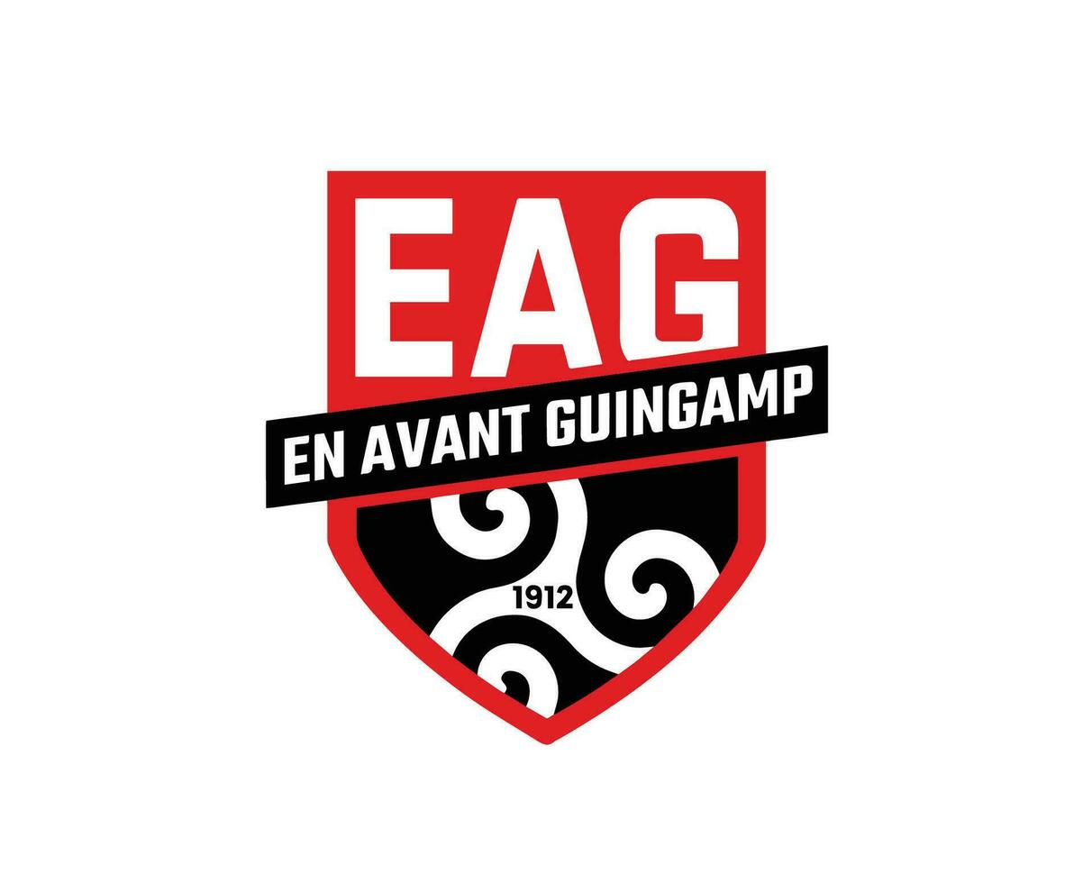 ea Guingamp club símbolo logo liga 1 fútbol americano francés resumen diseño vector ilustración