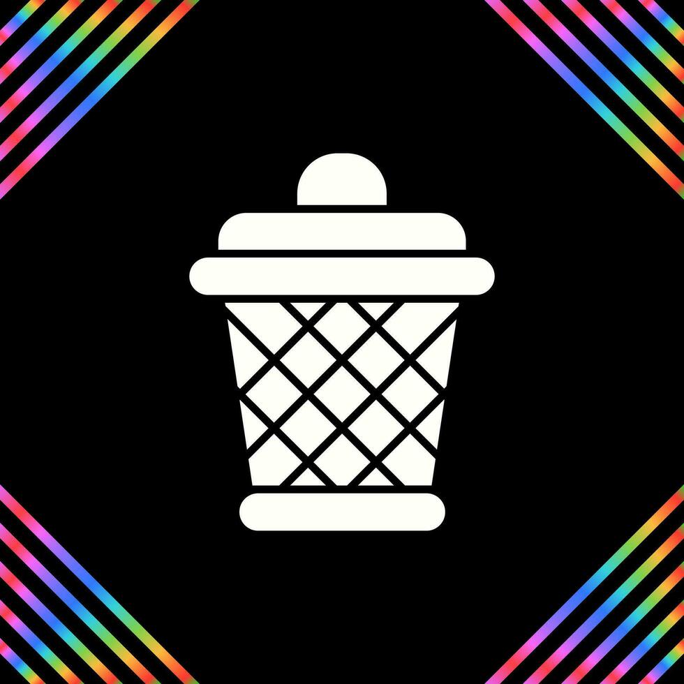 icono de vector de cubo de basura