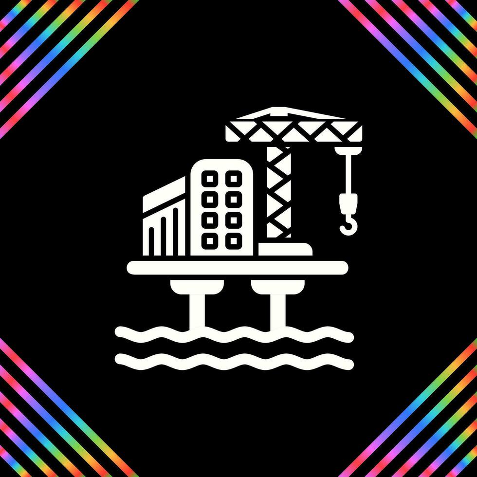 Oil Platform Vector Icon