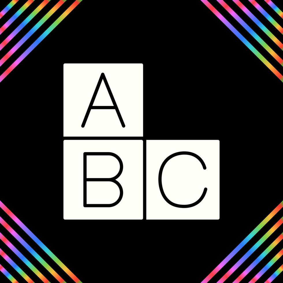 icono de vector abc