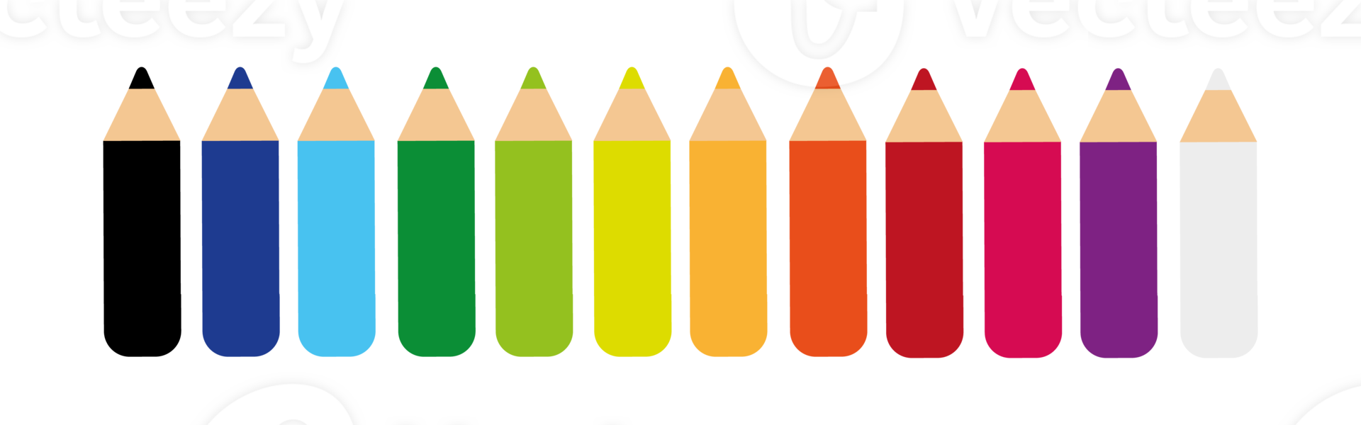 Crayons, small collection of loosely arranged colored pencils png