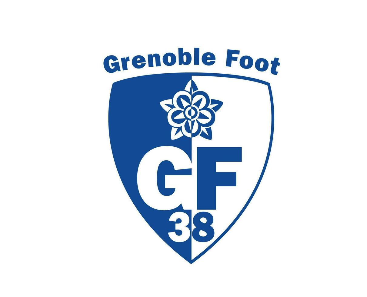 Grenoble Foot Club Symbol Logo Ligue 1 Football French Abstract Design Vector Illustration