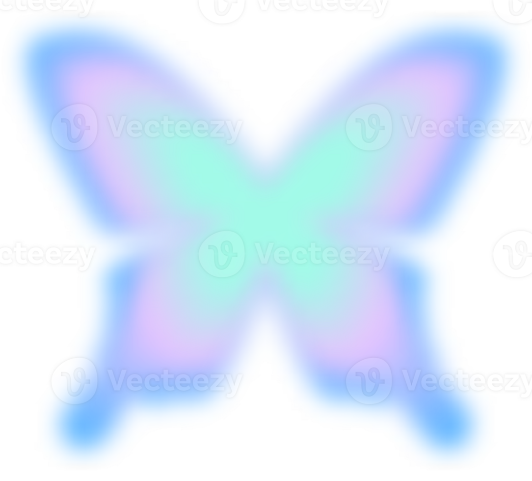 aesthetic y2k aura elements set. flower, blob, heart, butterfly