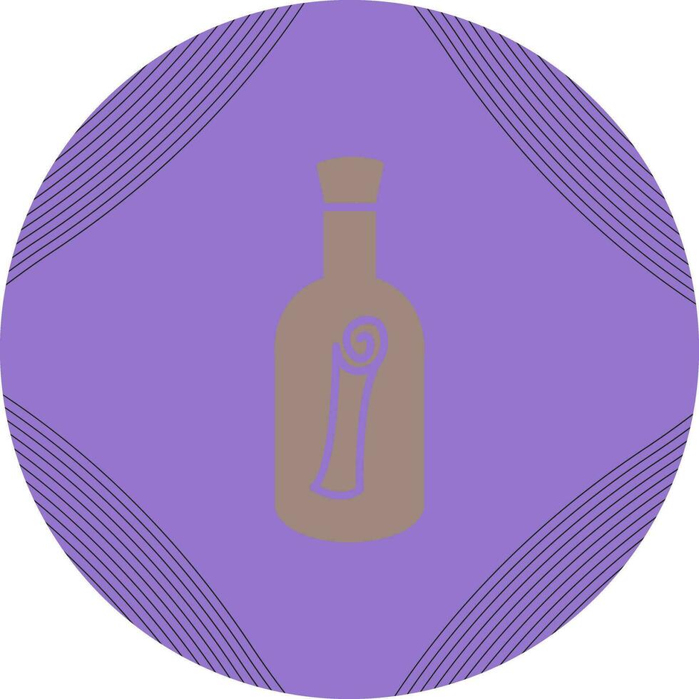 Scroll in Bottle Vector Icon