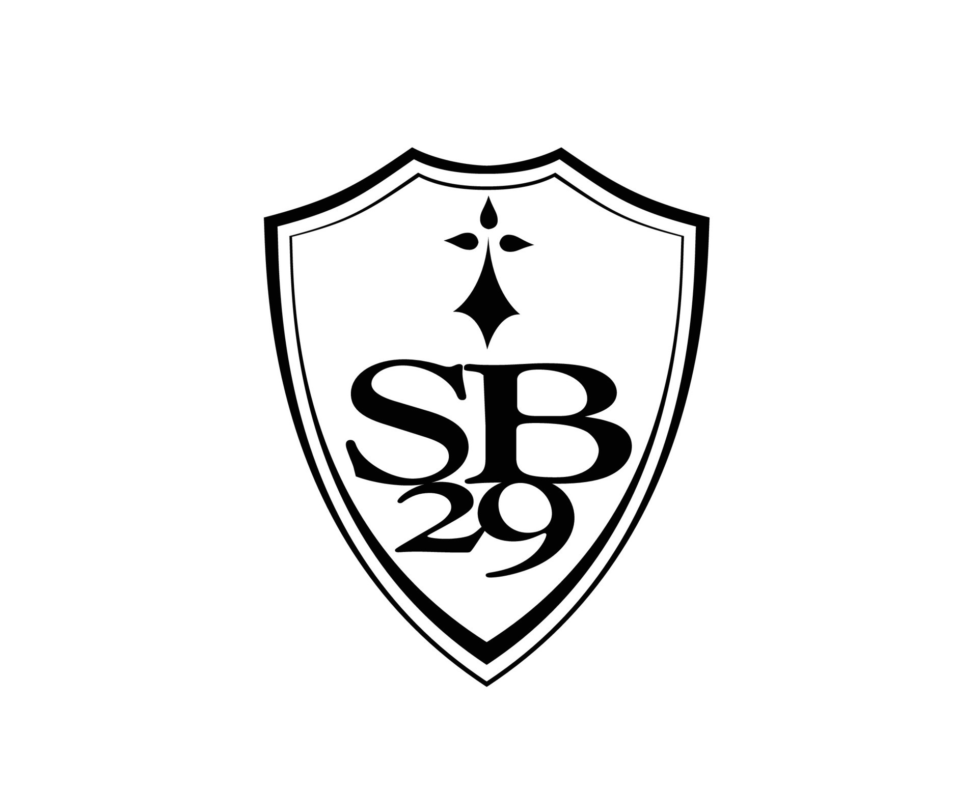 Stade brestois Club Logo Symbol Black Ligue 1 Football French Abstract 