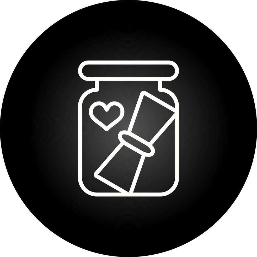 Love letter in a bottle Vector Icon