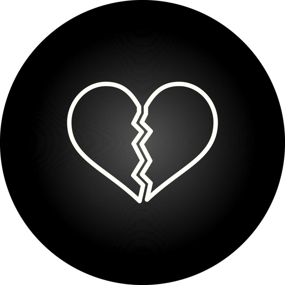 Broken Heart Vector Icon