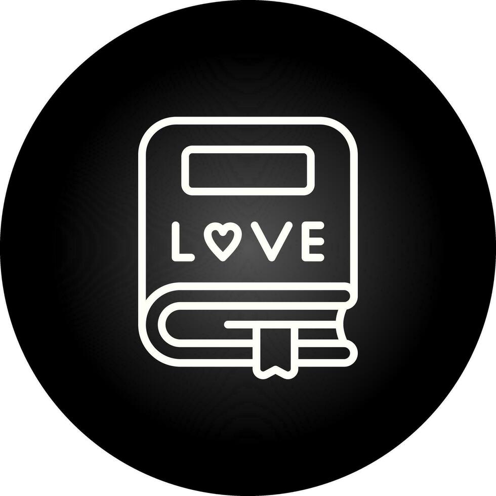 Romantic Bookmark Vector Icon