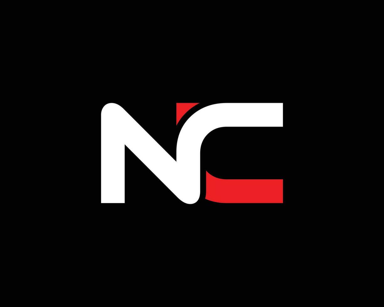 Alphabet letter 'NC' Logo Design Illustration Template vector