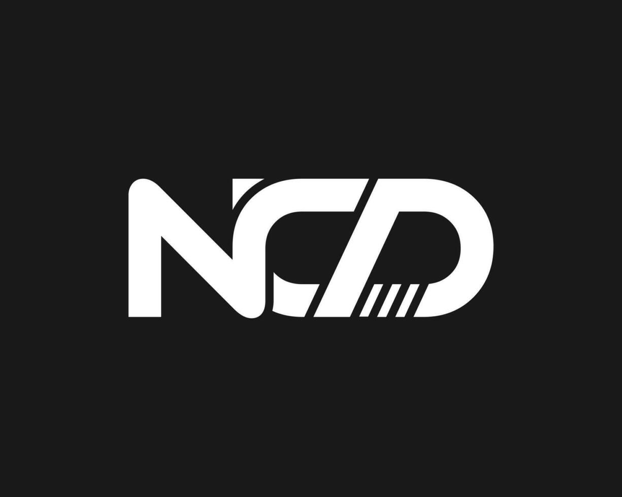 Triple Letter 'NCD' Logo Design Illustration Template. vector