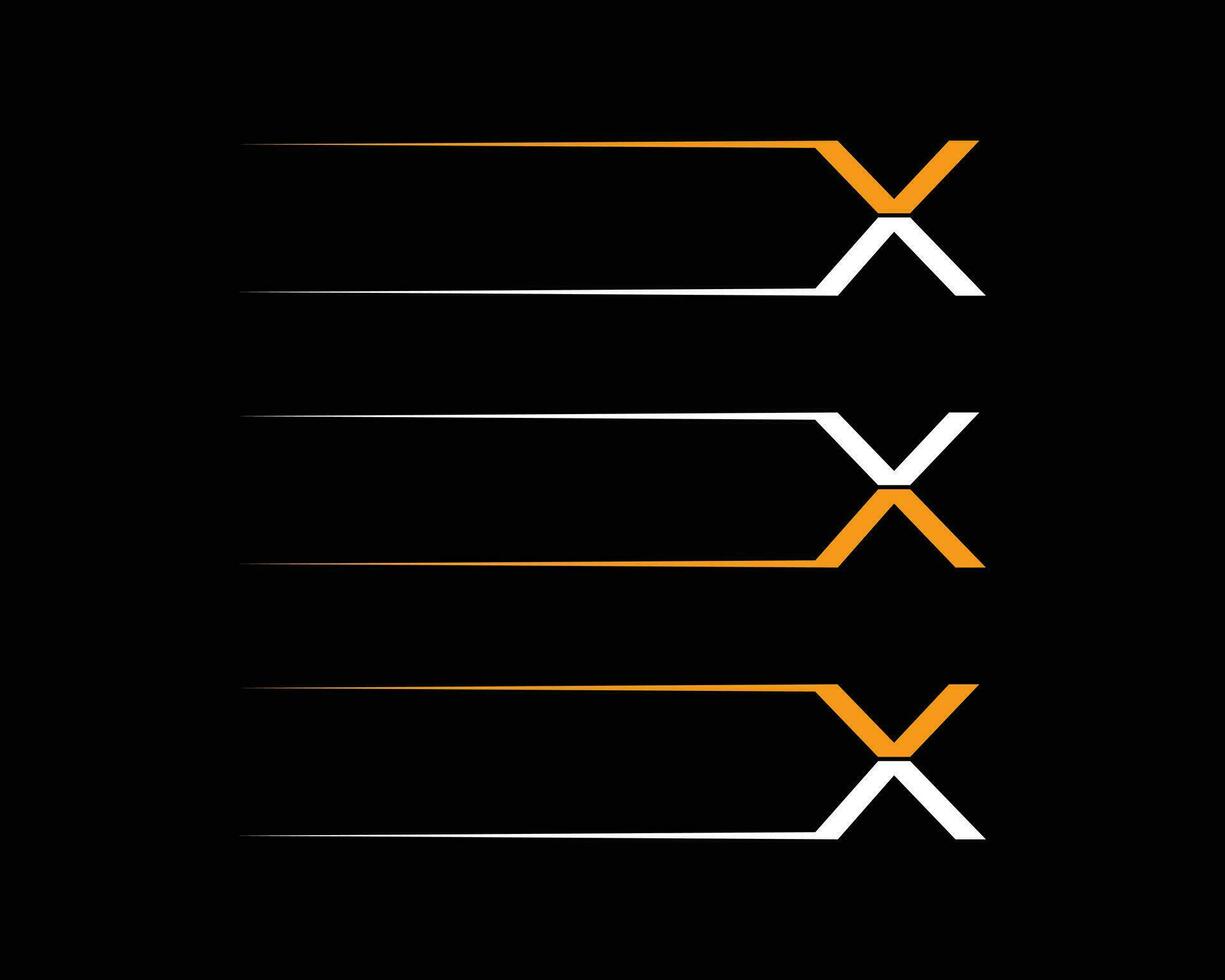 Minimalist 'X' Logo Design Illustration Template vector
