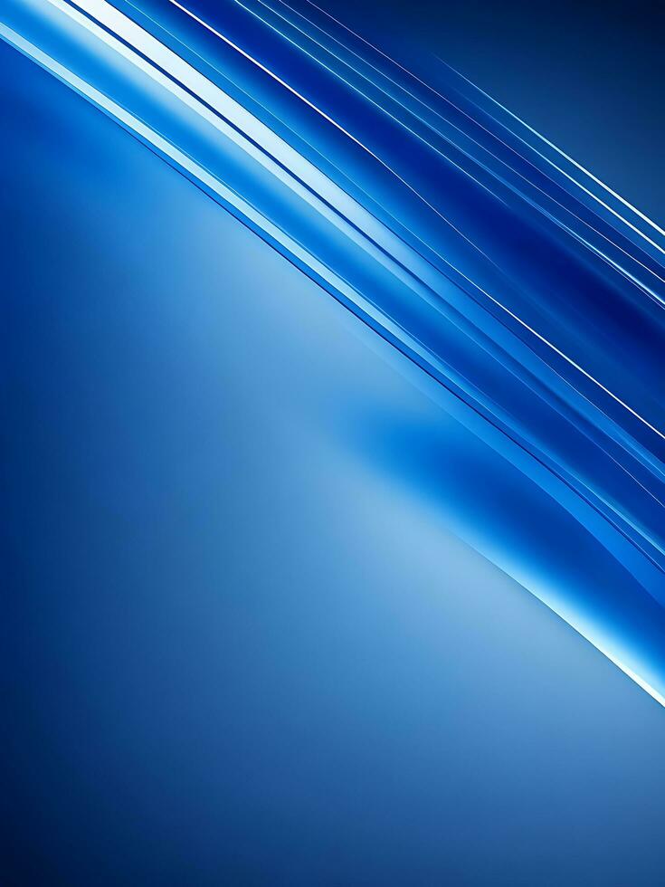 Abstract blue background with smooth shining lines, ai generated photo