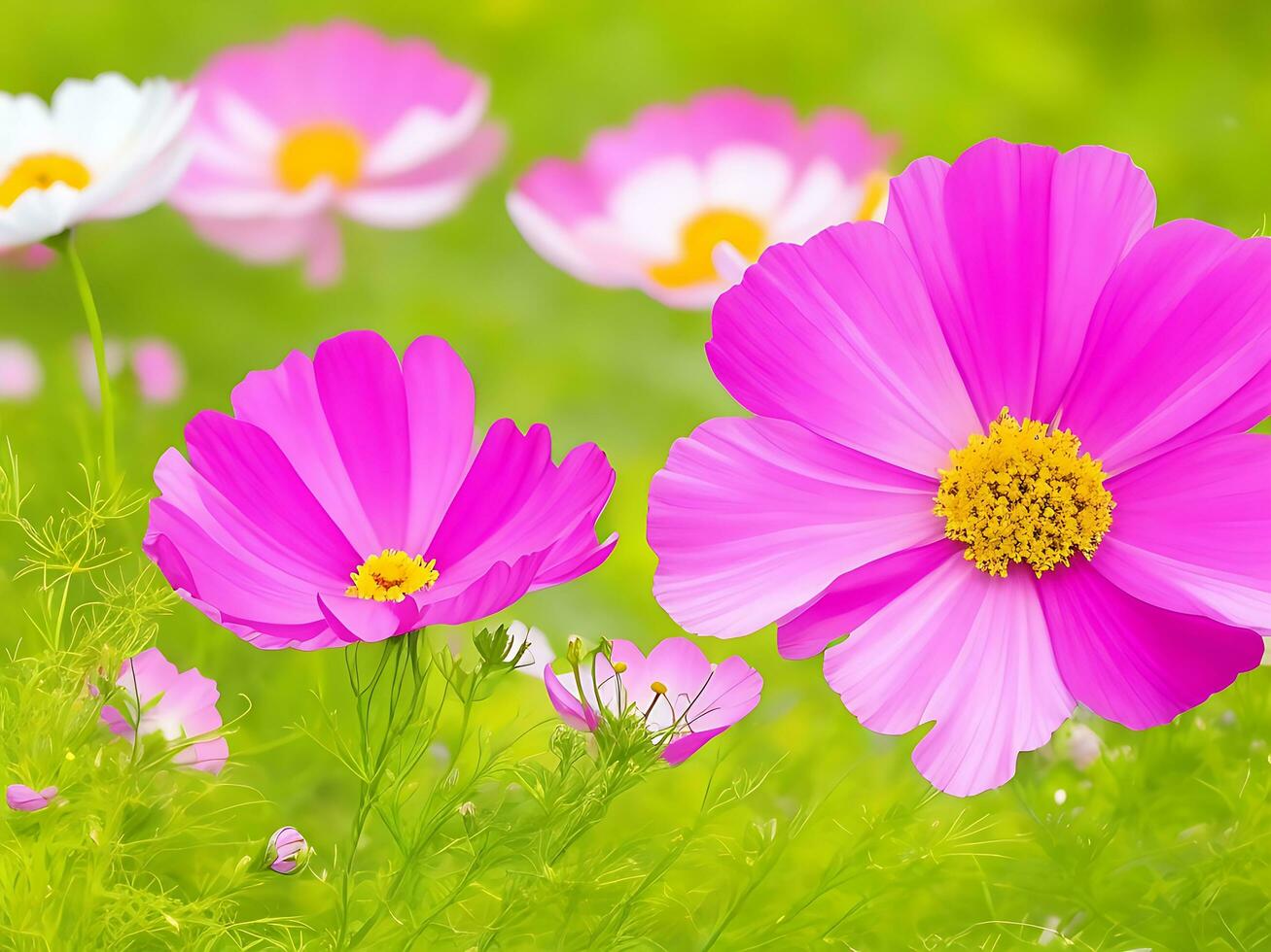Wild flowers of clover and butterfly in a meadow in nature in the rays of sunlight in summer in the spring close-up of a macro. ai generated photo