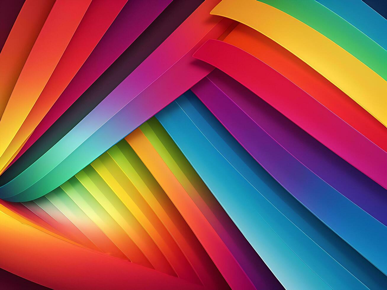 Color spectrums abstract line background, ai generated photo