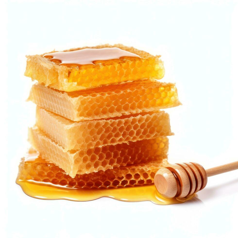 Honey products by organic natural ingredients concept isolated photo