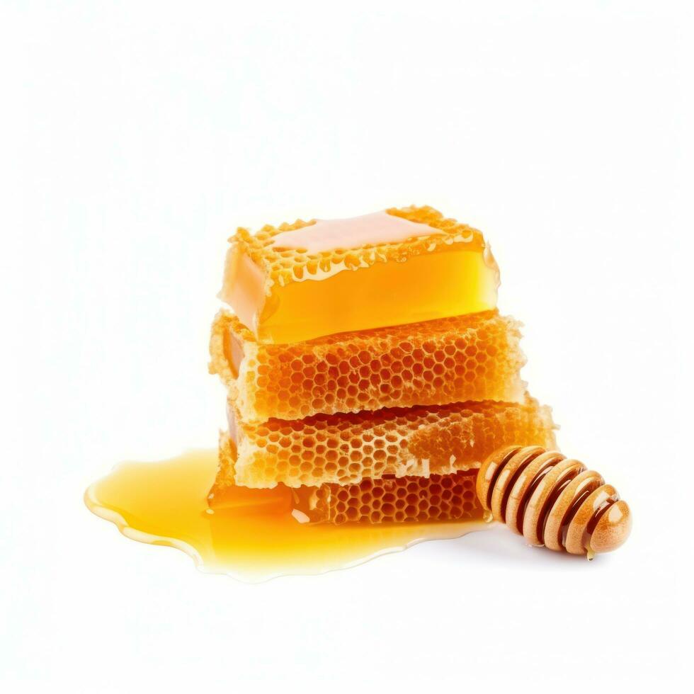 Honey products by organic natural ingredients concept isolated photo