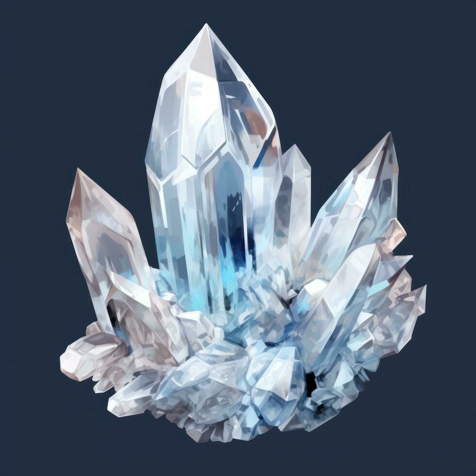 3D Crystal isolated photo