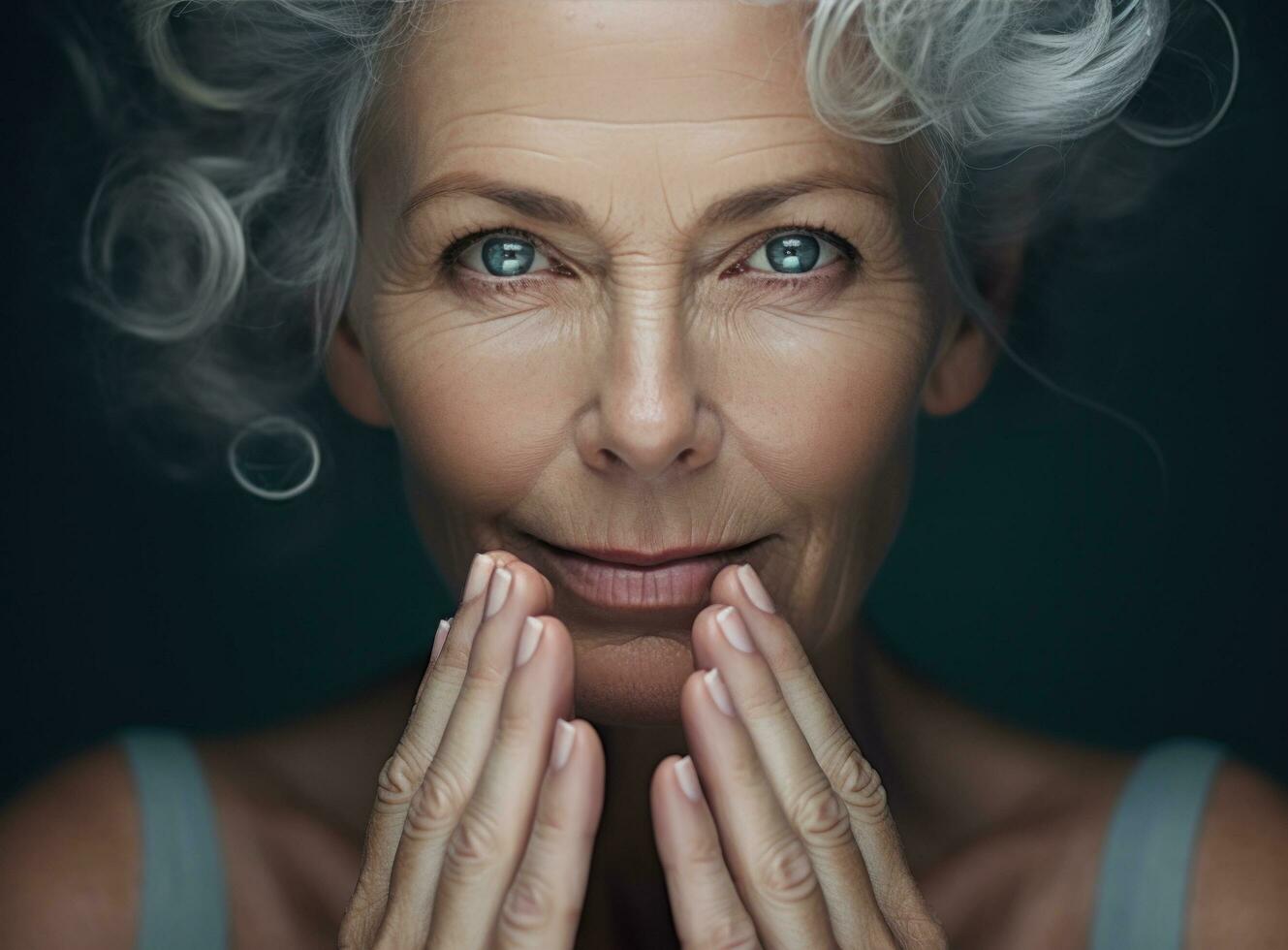 woman on danrk photo
