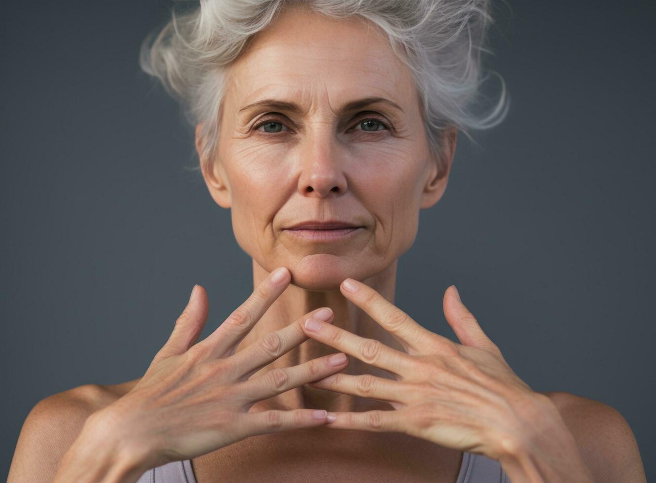 woman on danrk photo