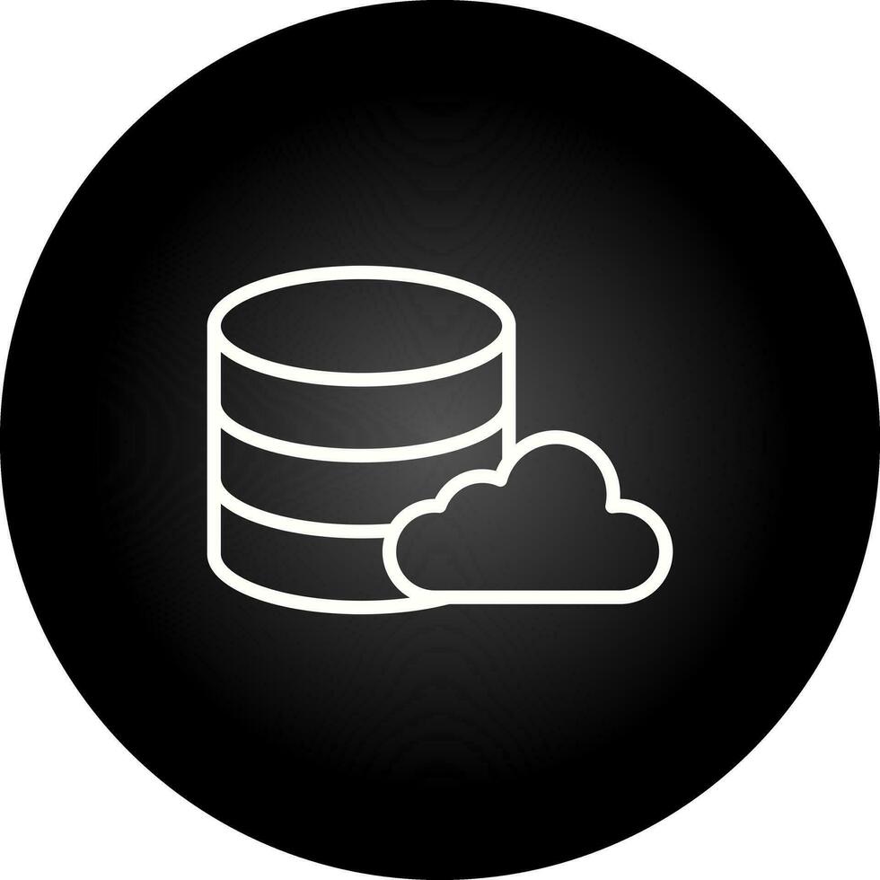 icono de vector de base de datos en la nube