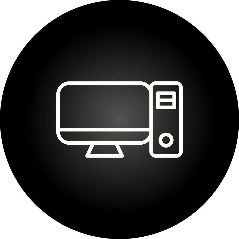 icono de vector de computadora de escritorio