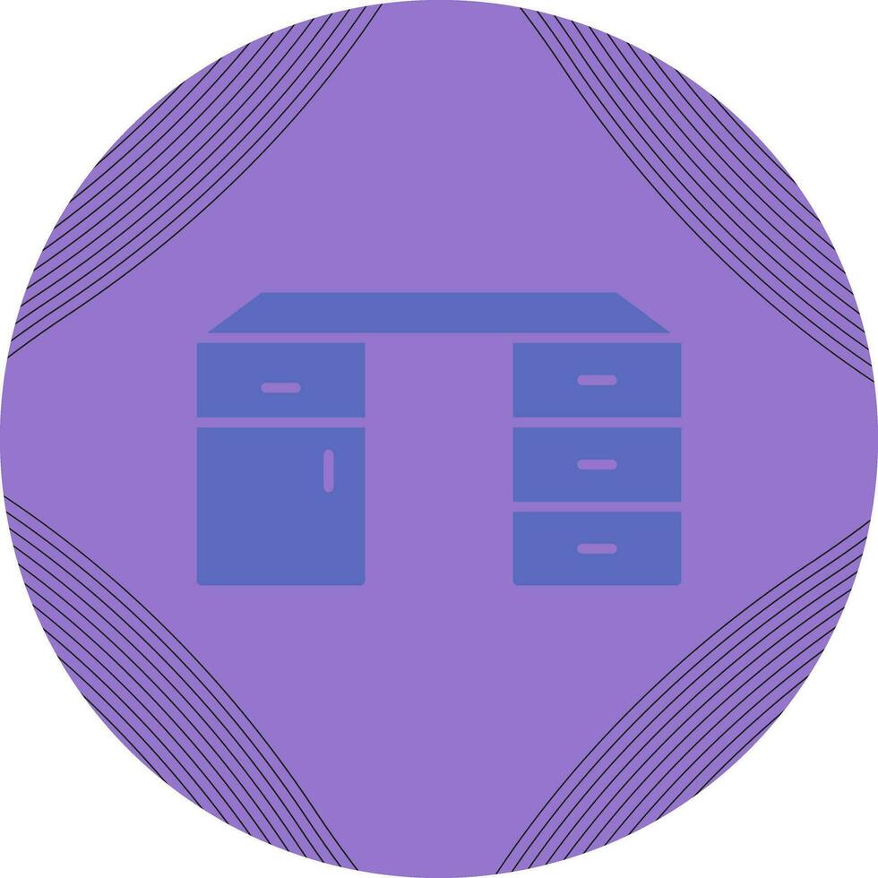Table with Drawers Vector Icon