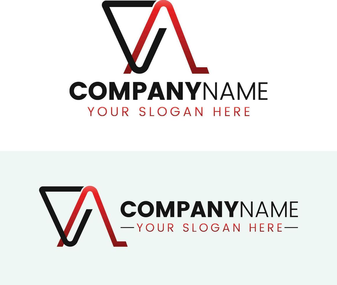 Creative monogram letter va logo design vector