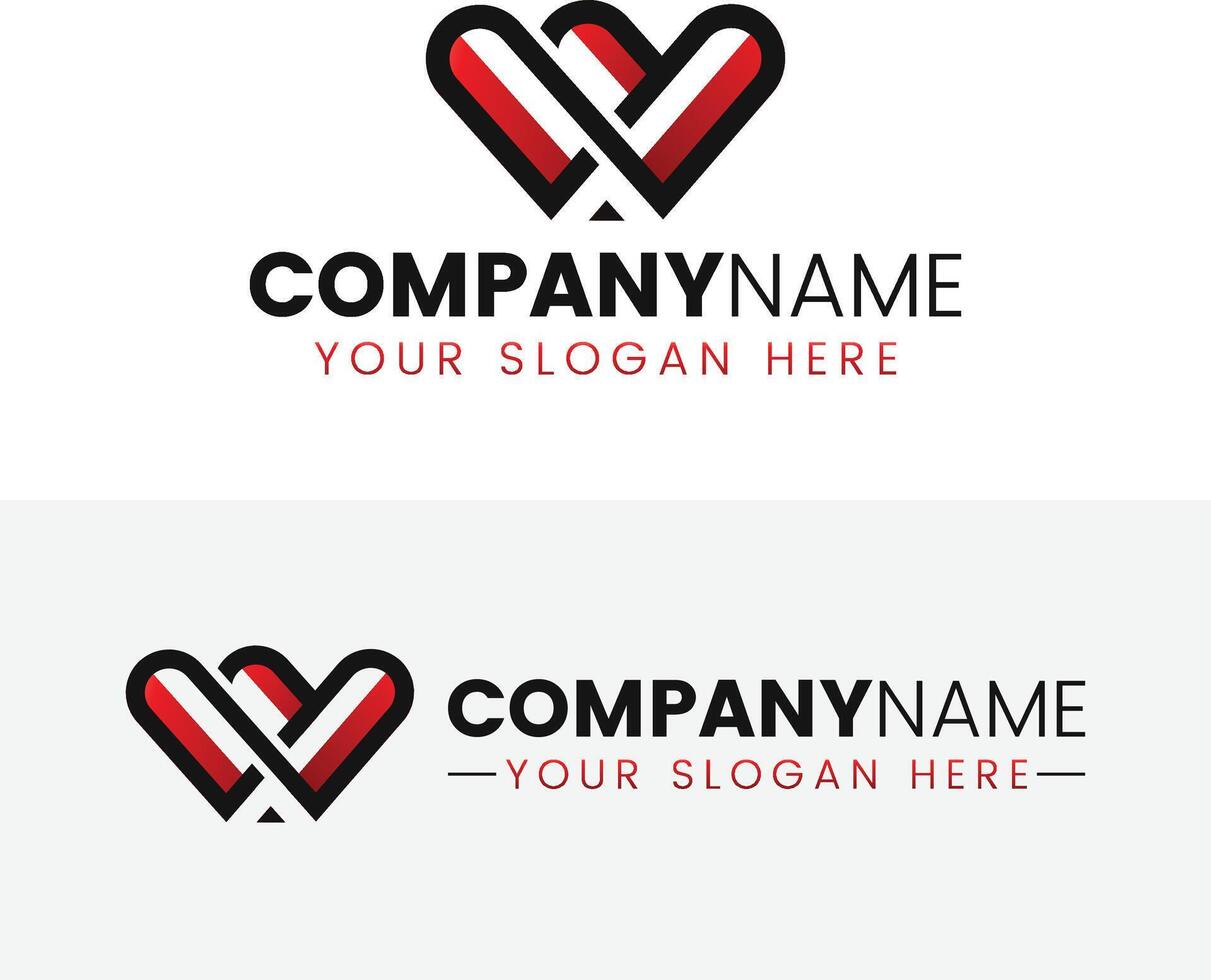 Creative monogram letter w logo design vector