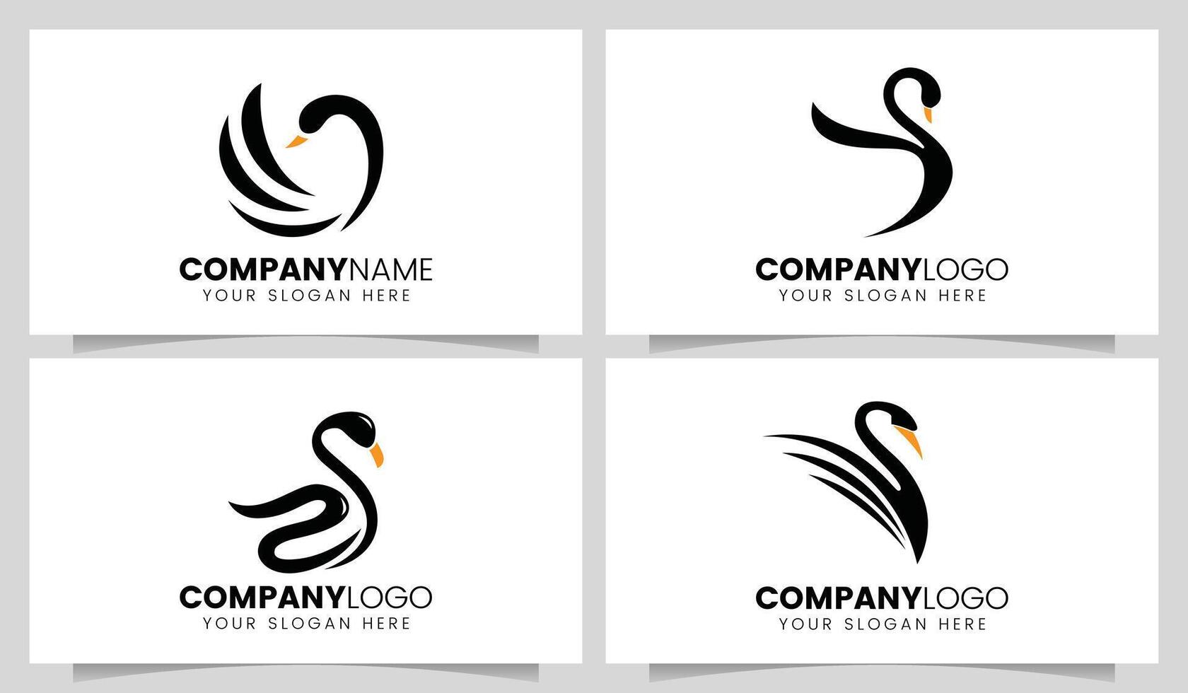 Letter S Duck Logo Design Collection vector