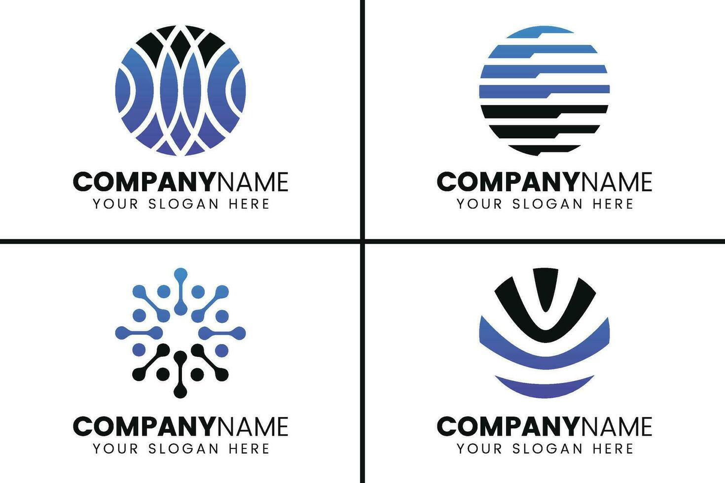 Globe abstract logo design collection 28103760 Vector Art at Vecteezy
