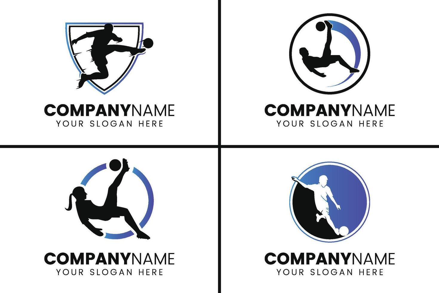 Soccer logo design vector. Sports Logo Design Collection vector