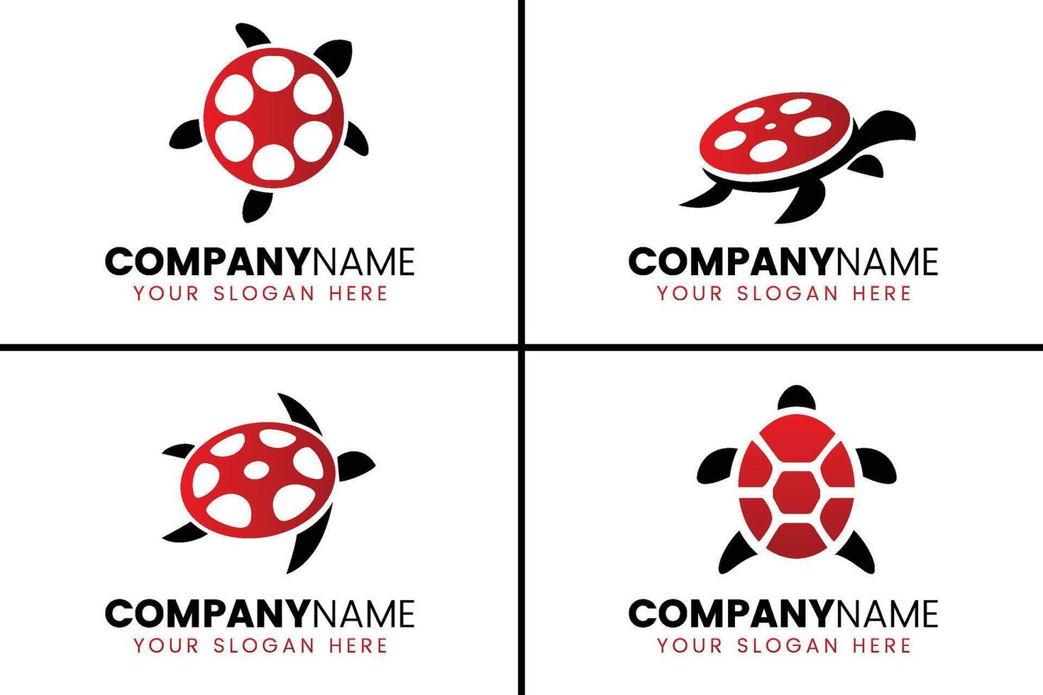 Turtle Media Logo Design Collection vector