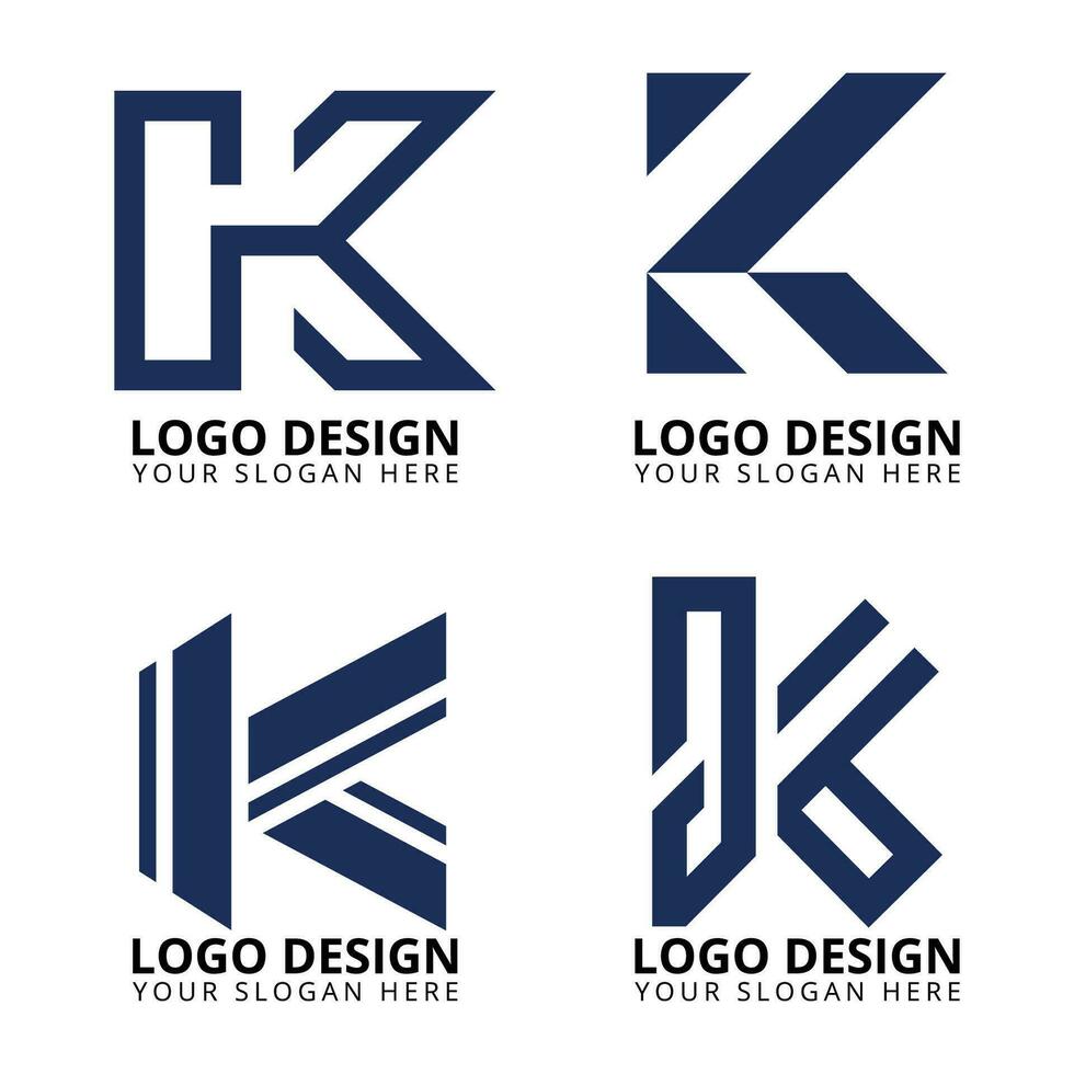 Creative monogram letter K logo design vector