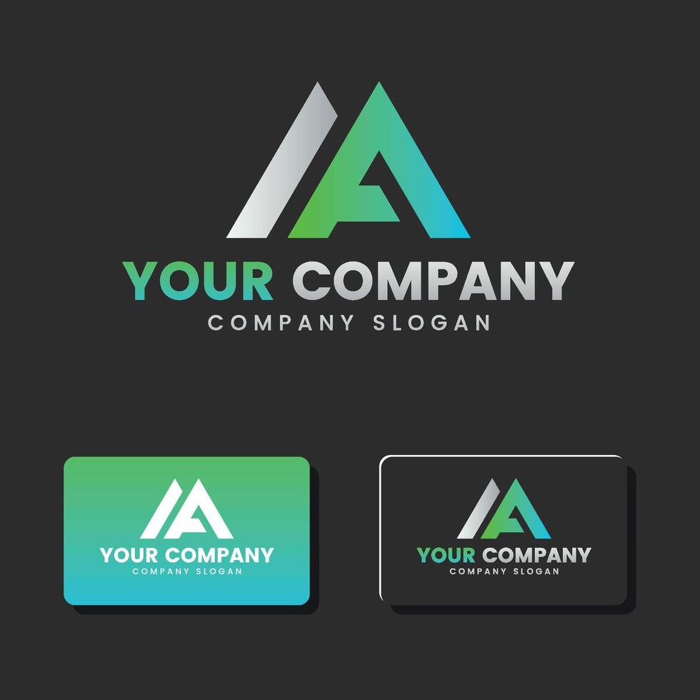 Creative monogram letter IA logo design vector